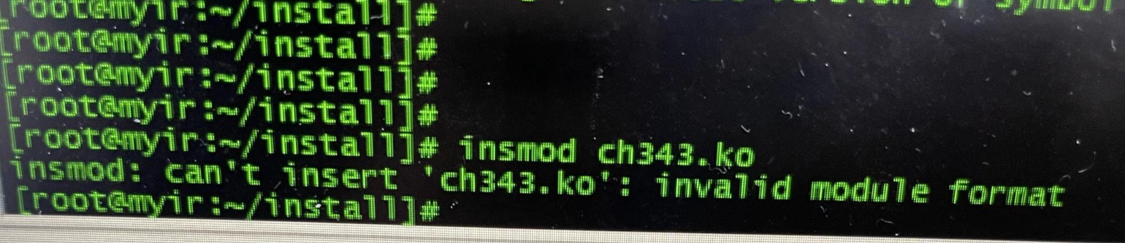 CH343 linux环境交叉编译成功，放入开发板中insmod成功，但是不生成设备节点 - 沁恒微电子社区